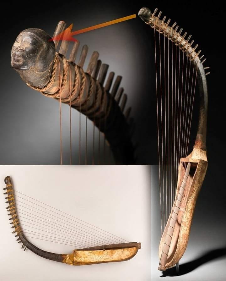 Arched Harp (shoulder Harp) 1390–1295 B.C. Egypt, Dynasty 18.⁣⁣ – The ...